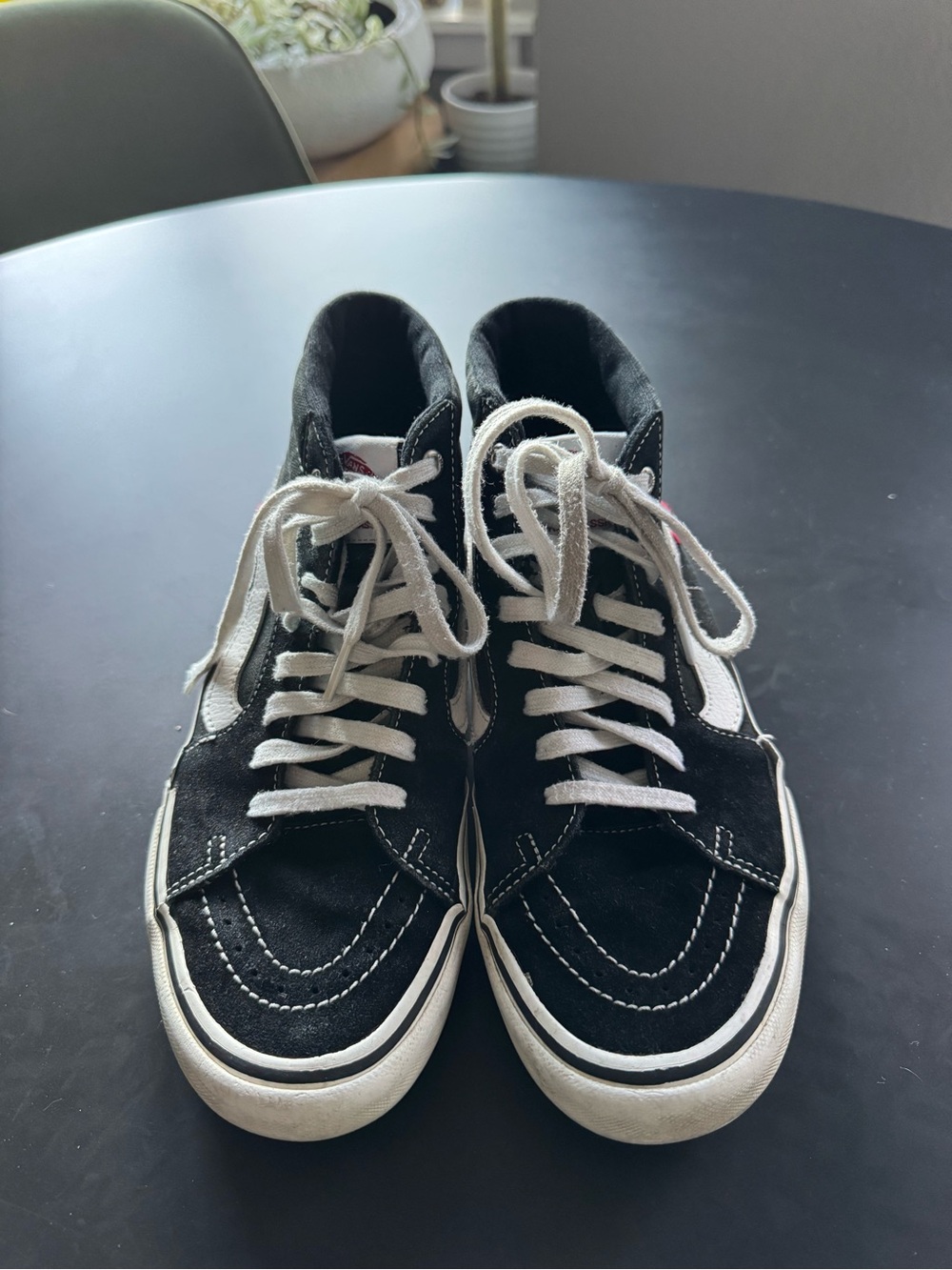 Vans Black & White High-Top Skate Sneakers